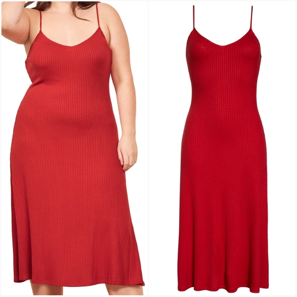 Nwt Reformation Shell Ribbed Dress 